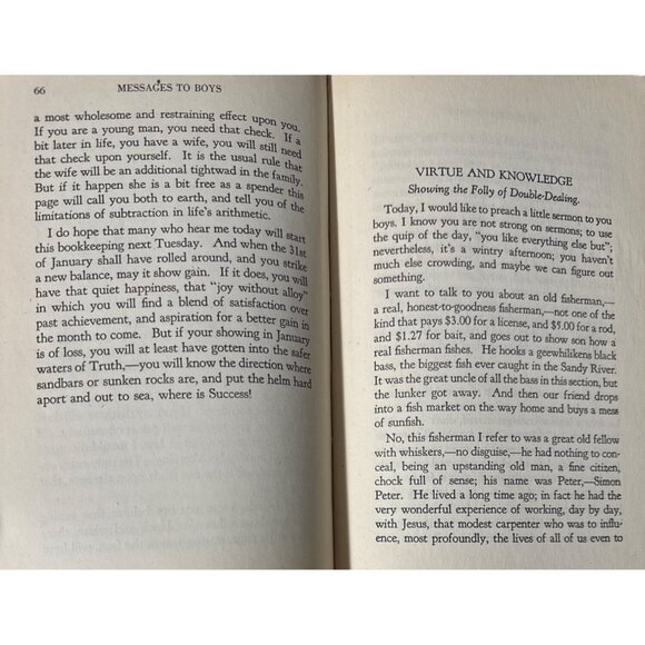 Vintage 1929 Book "Messages To Boys" Radio Friend By E.R. Gurney Morality HC Vtg - Picture 13 of 16